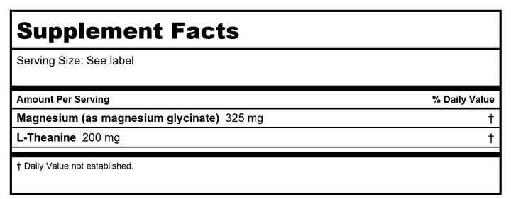 New Chapter Magnesium Glycinate + L-Theanine Supplement Powder, with 325 mg Magnesium &amp; L-Theanine 200 mg for Calm, Focus, Mental Clarity, Muscle Relaxation &amp; Cortisol Balance*, 30 Servings - Supplement Facts panel