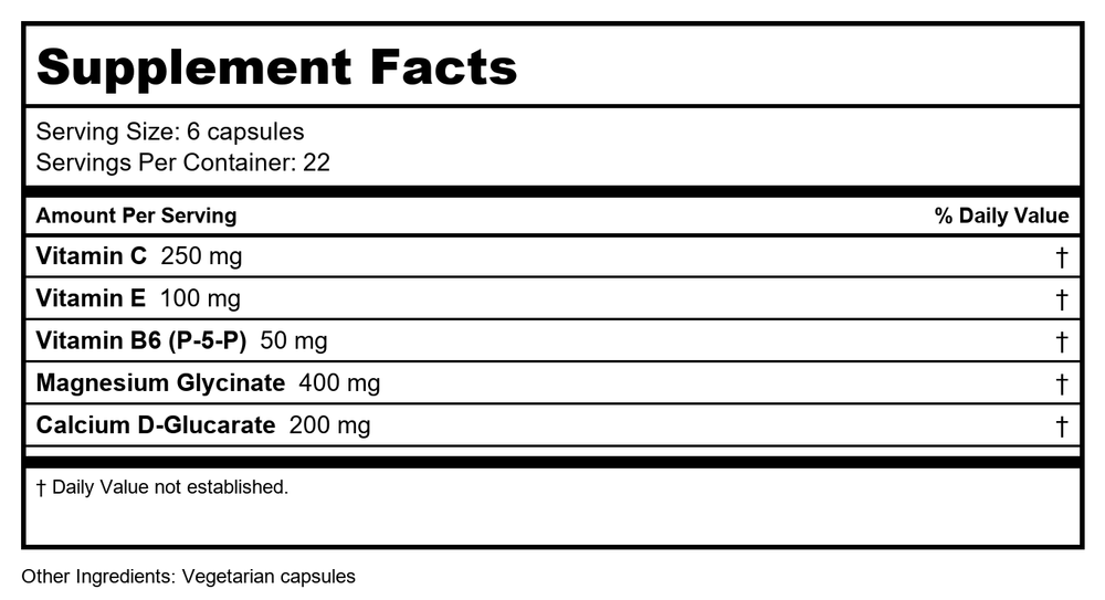 BioGenesis- BioFem PMS 135 vcaps - Supplement Facts panel