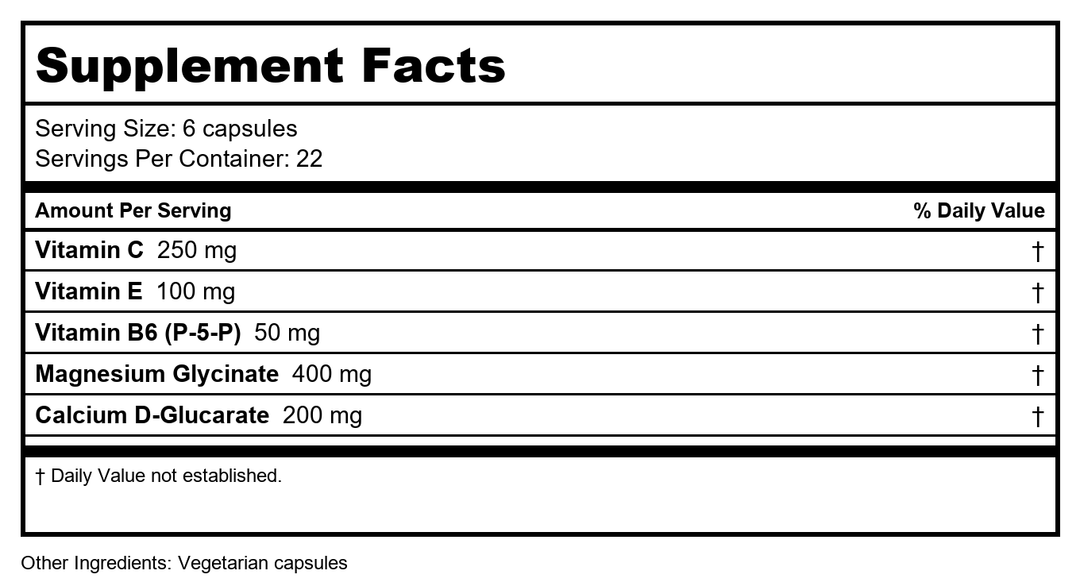 BioGenesis- BioFem PMS 135 vcaps - Supplement Facts panel