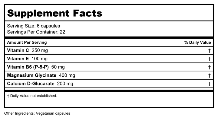 BioGenesis- BioFem PMS 135 vcaps - Supplement Facts panel