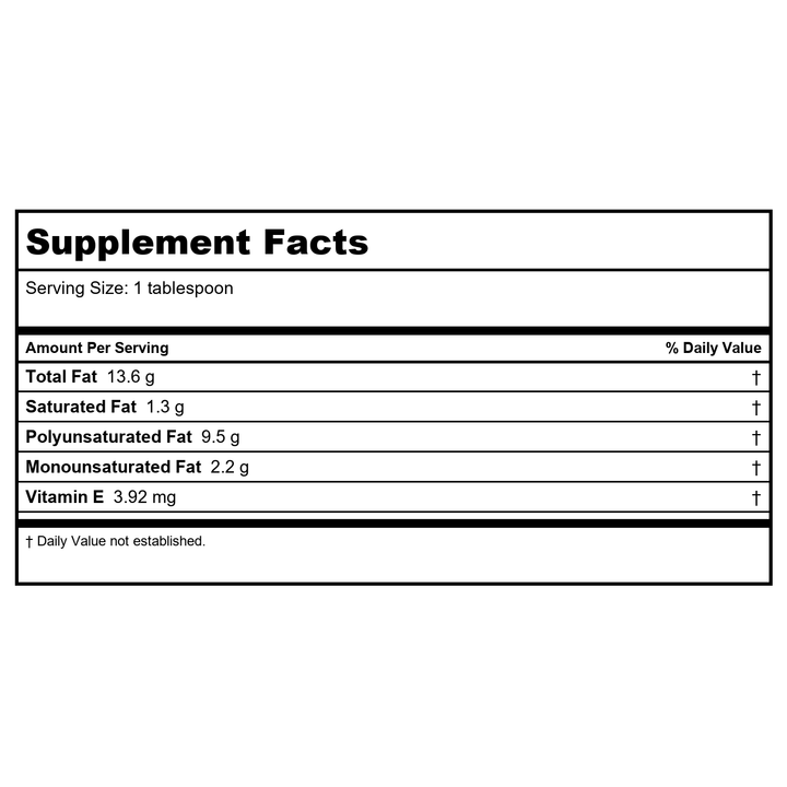 Grapeseed Oil,Pure - Supplement Facts panel