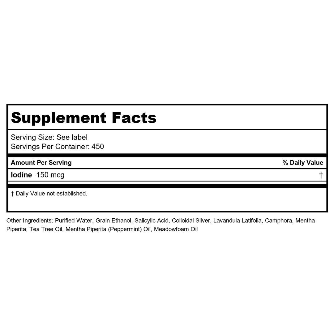 LIFE FLO SALICYLIC ACID SPRAY, 8 FZ - Supplement Facts panel