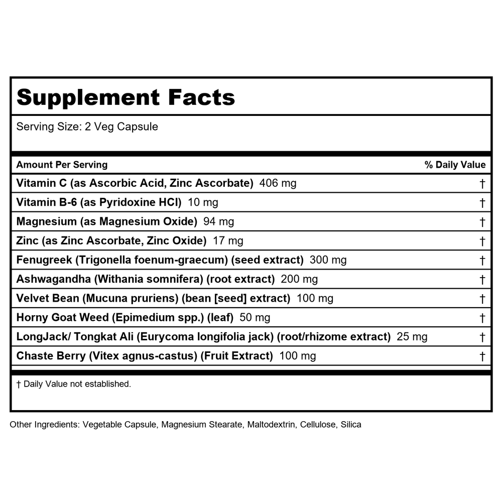 Action Labs, Alpha Action, 60 Count - Supplement Facts panel