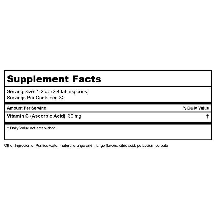 Org Aloe Vera, Orange - Supplement Facts panel