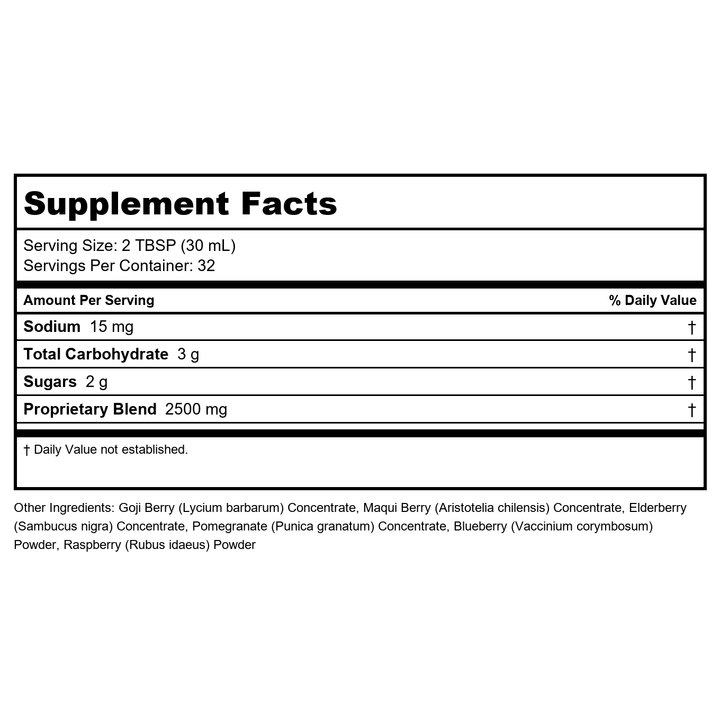 Dynamic Health Juice Goji - Supplement Facts panel