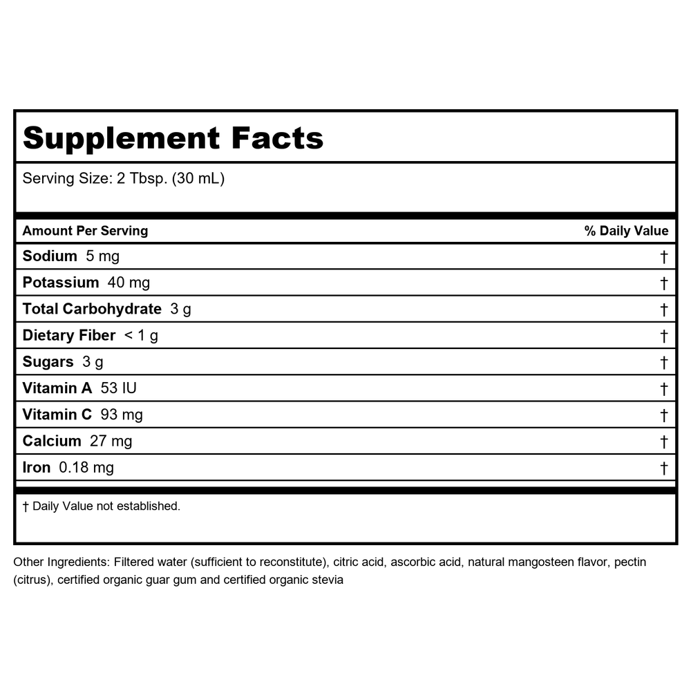 DYNAMIC HEALTH Nopal Juice Blend,OG2, 33.8 FZ - Supplement Facts panel