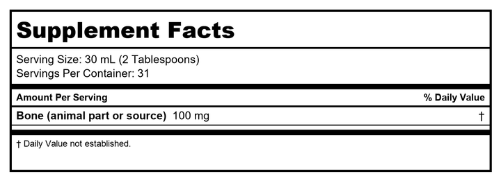 100% Organic Pure Goji Gold Juice - Supplement Facts panel