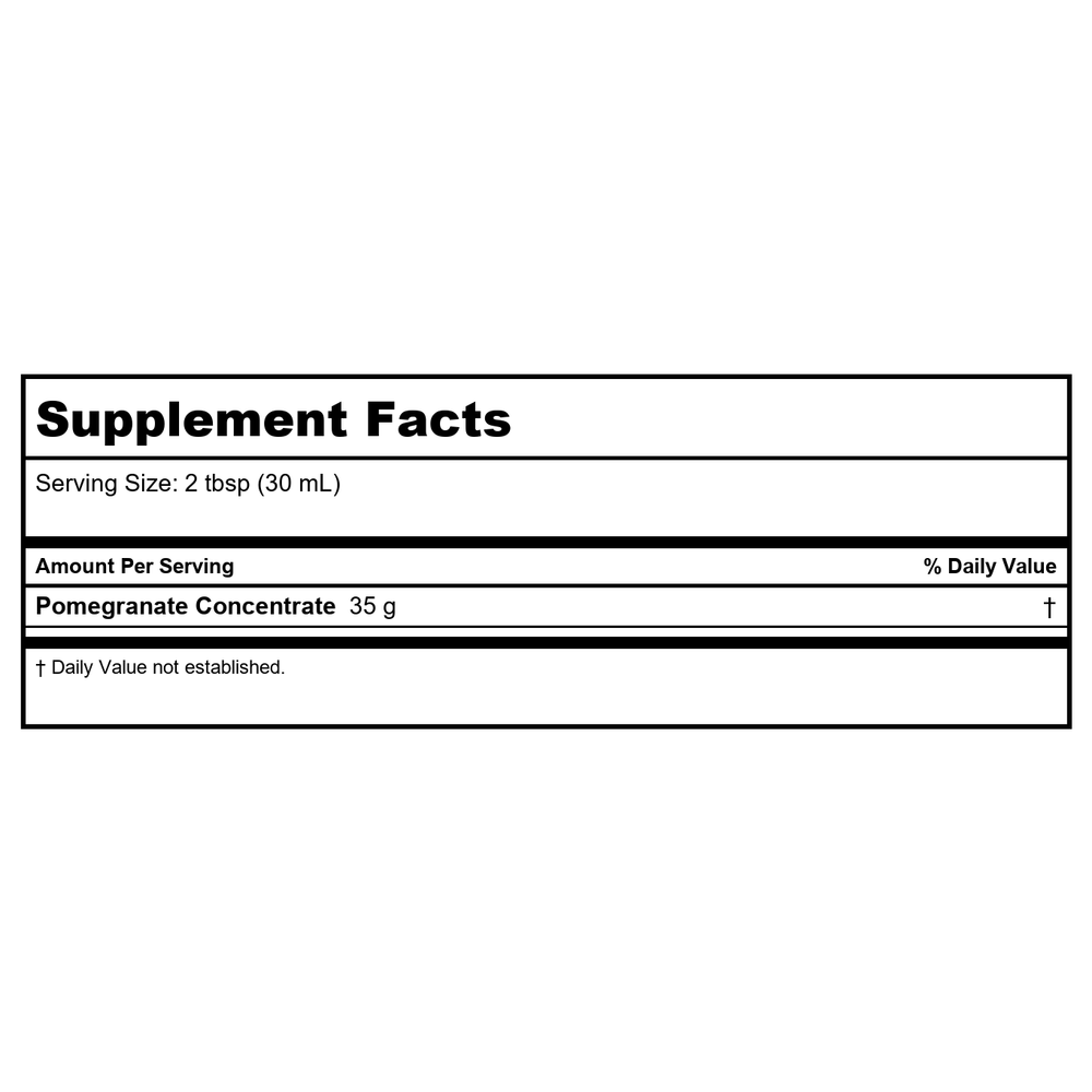 DYNAMIC HEALTH LABORATORIES INC Pomegranate Concentrate 16 OZ - Supplement Facts panel