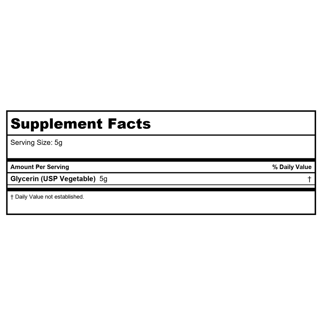 Heritage Vegetable Glycerin - Supplement Facts panel
