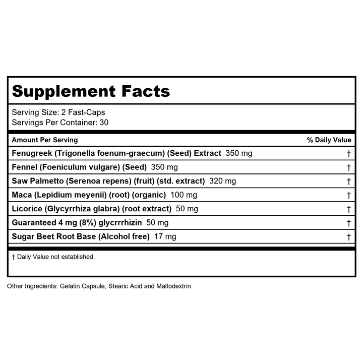 Naturalmax Great Curves, 60-Count - Supplement Facts panel