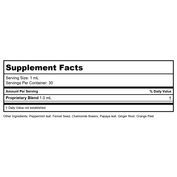 Herbs For Kids Minty Ginger Blend6 - Supplement Facts panel