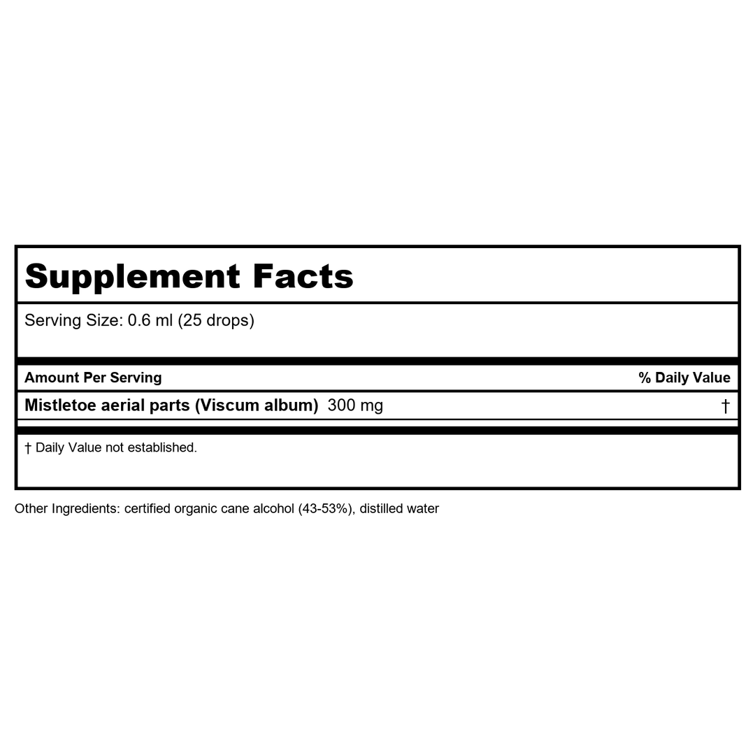 Mistletoe - Supplement Facts panel