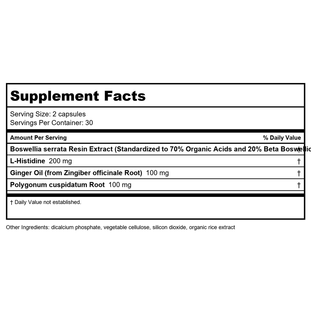 D'Adamo Personalized Nutrition Phloxicin, 60 Count - Supplement Facts panel
