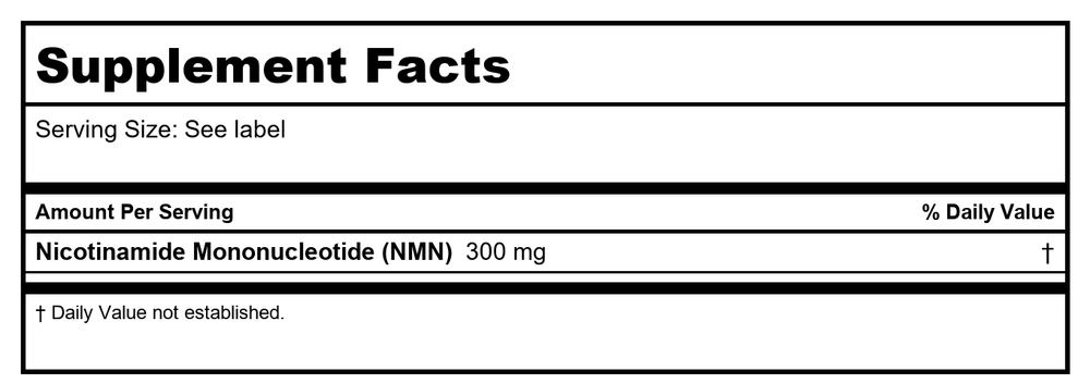 ProHealth Longevity NMN Pro Complete Capsules - 120 Capsules - Supplement Facts panel