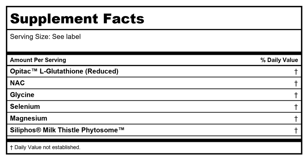 Glutathione Triple Boost by ProHealth - 90 capsules - Supplement Facts panel