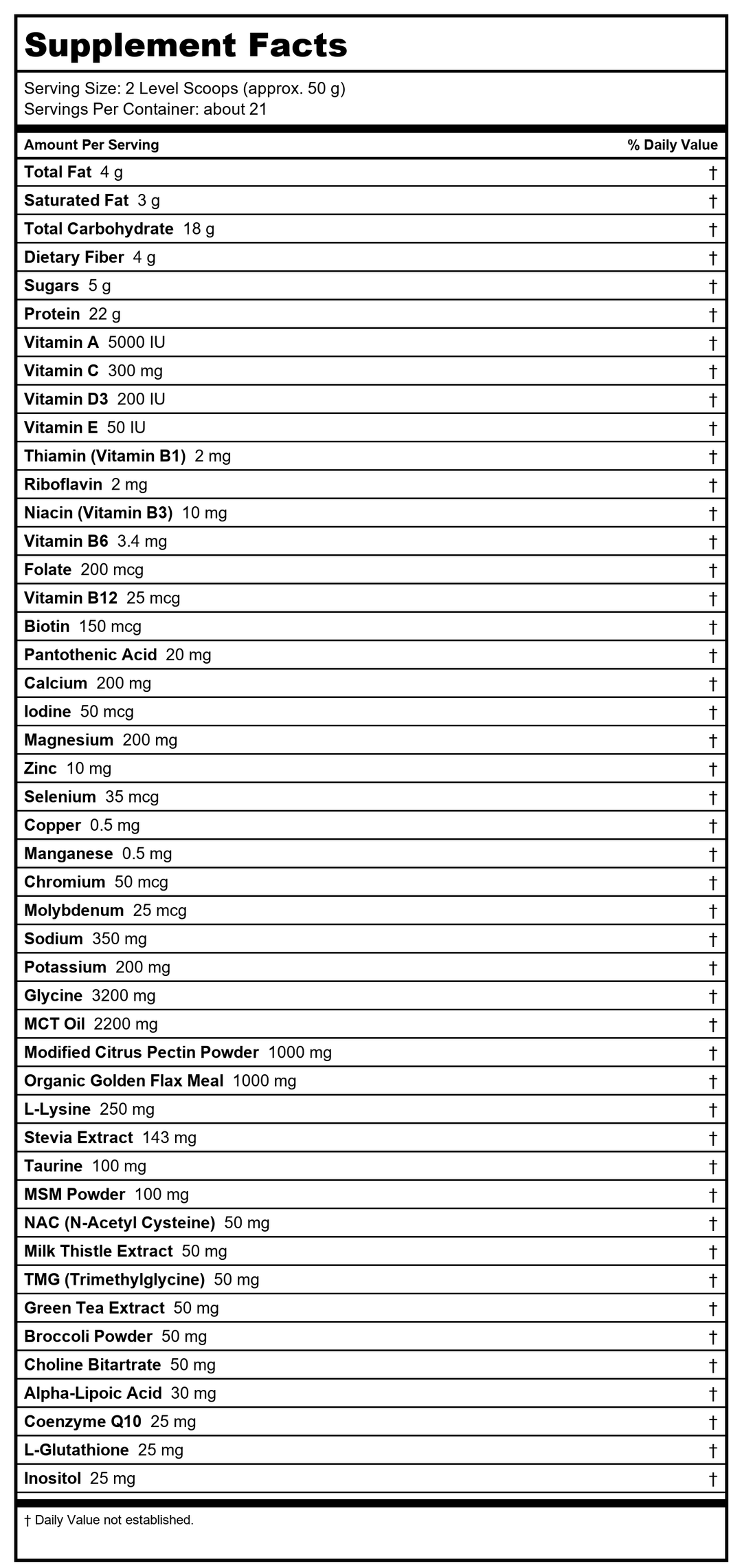 Protocol Clinical Stress Relief - 60 Capsules - Supplement Facts panel