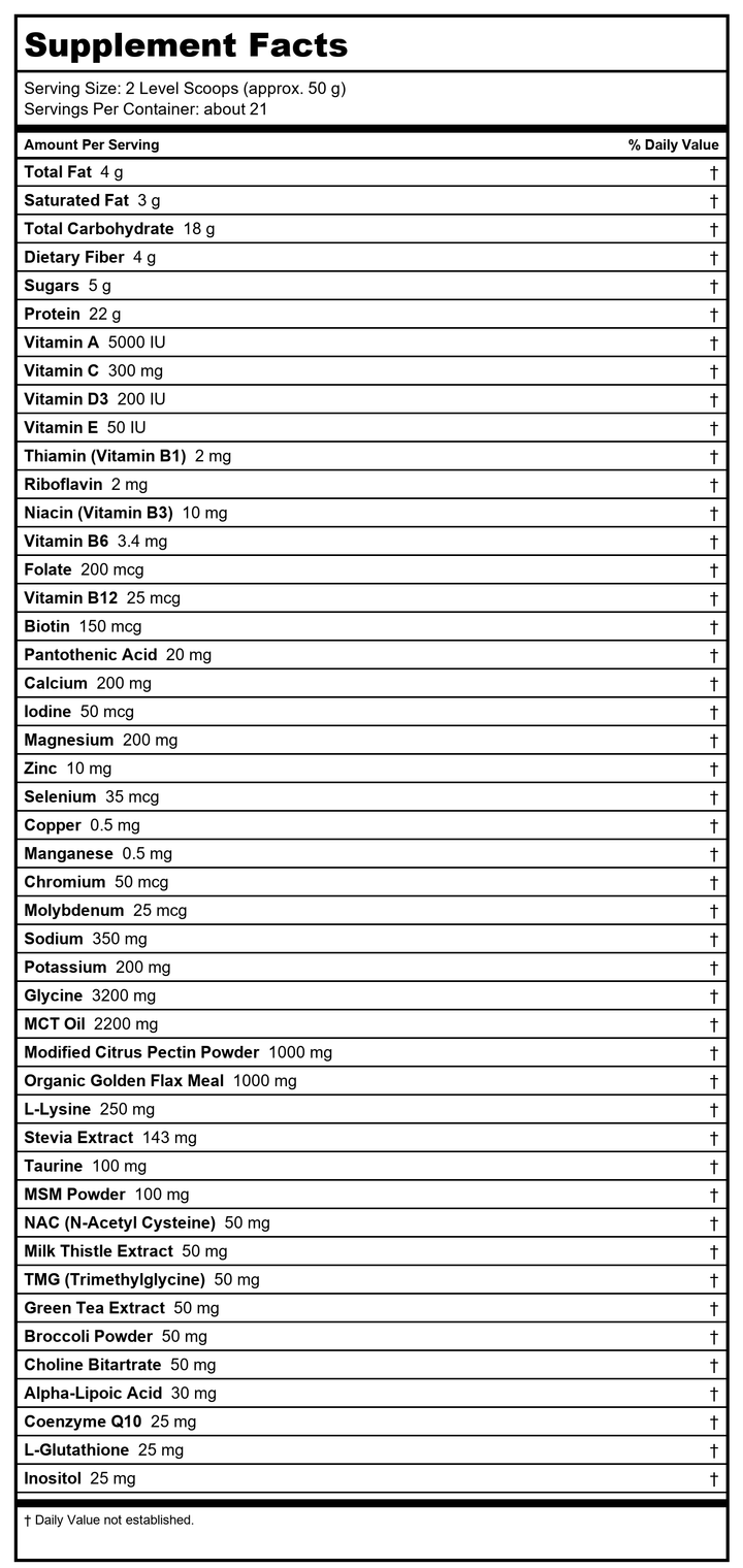 Protocol Clinical Stress Relief - 60 Capsules - Supplement Facts panel