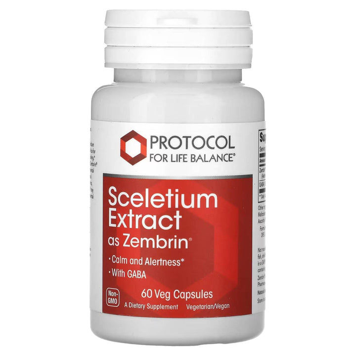 Protocol Sceletium Extract as Zembrin 25 mg - 60 Capsules - Supplement Facts panel