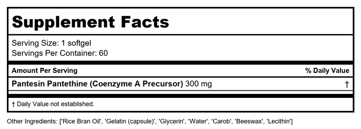 Protocol Quercetin Phospholipid 250mg - 90 Capsules - Supplement Facts panel