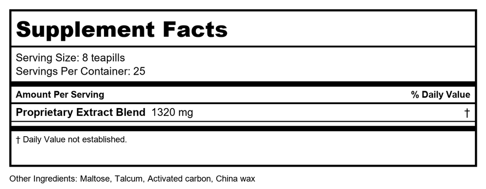 Plum Flower Bi Xie Fen Qing Wan by MayWay - Supplement Facts panel