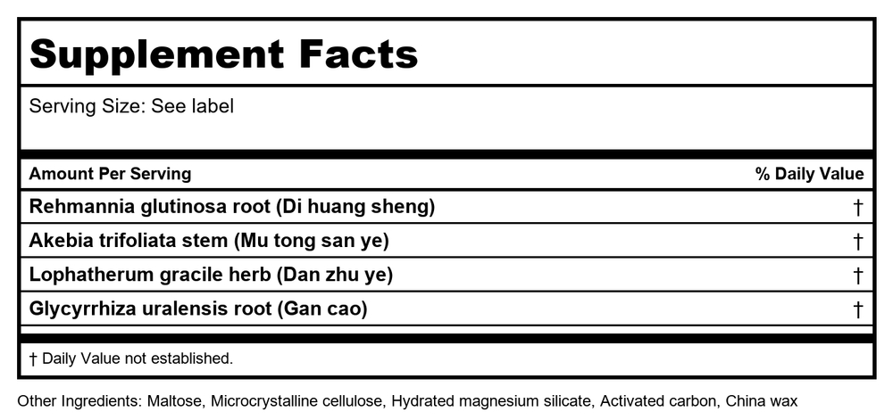 Red Door Teapills (Dao Chi Wan), 200 ct, Plum Flower by MayWay - Supplement Facts panel