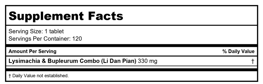 Li Dan Pian, Plum Flower, 84 Tablets by MayWay - Supplement Facts panel