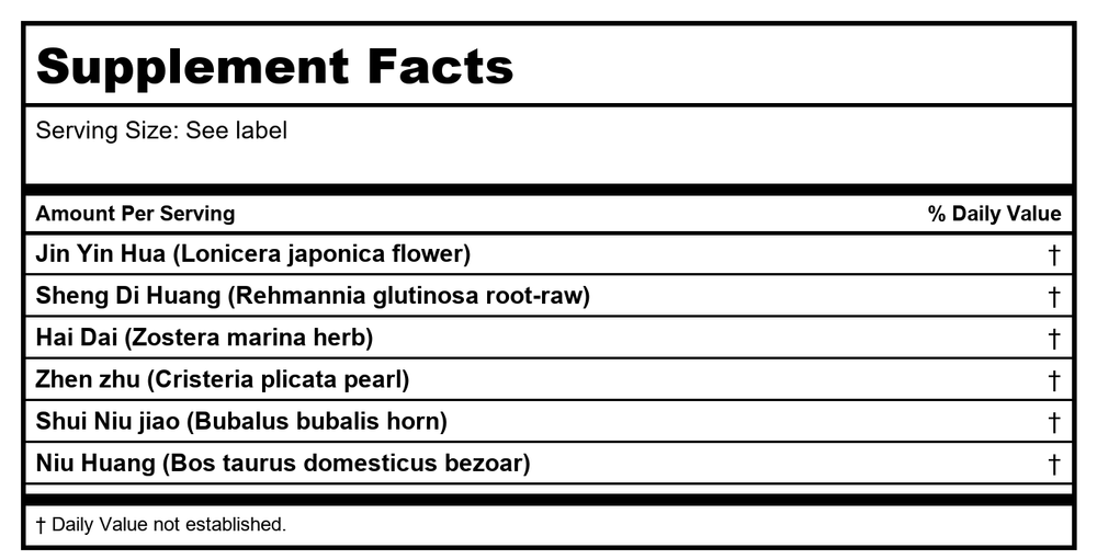 PLUM FLOWER CHINESE TEA Margarite Acne Tb, 60 CT by MayWay - Supplement Facts panel