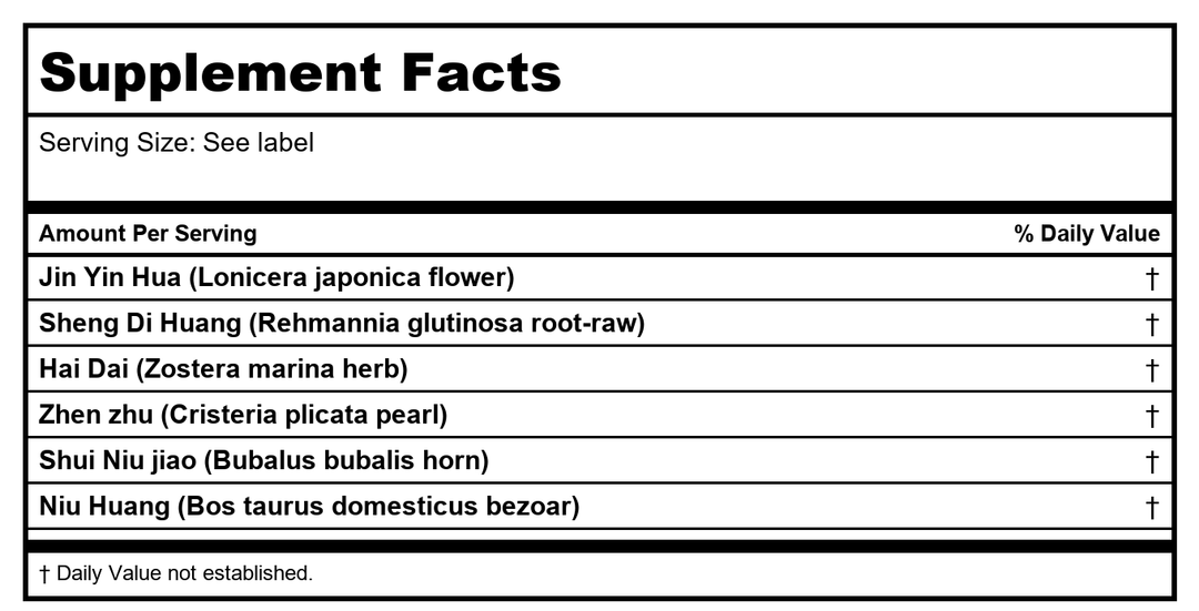 PLUM FLOWER CHINESE TEA Margarite Acne Tb, 60 CT by MayWay - Supplement Facts panel
