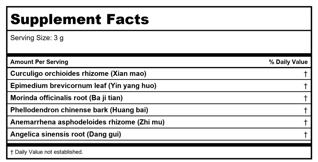Er Xian San, Extract Powder, 100 grams, Plum Flower by MayWay - Supplement Facts panel
