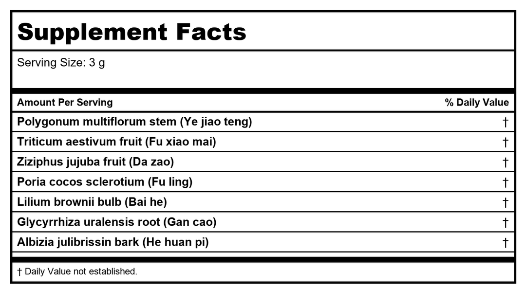 Gan Mai Da Zao San, Extract Powder, 100 Grams, Plum Flower by MayWay - Supplement Facts panel