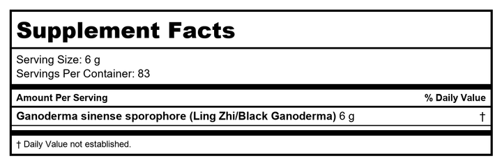 Plum Flower Ling Zhi (Hong), Extract Powder by MayWay - Supplement Facts panel