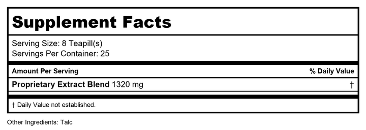 Plum Flower Bai Shao (Chao) - Extract Powder by MayWay - Supplement Facts panel