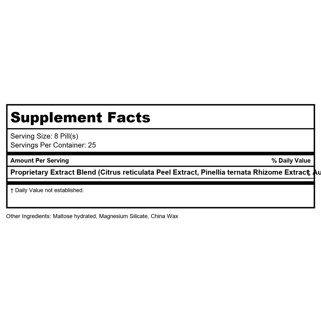 Plum Flower Mu Xiang (Tu)  unsulfured by MayWay - Supplement Facts panel