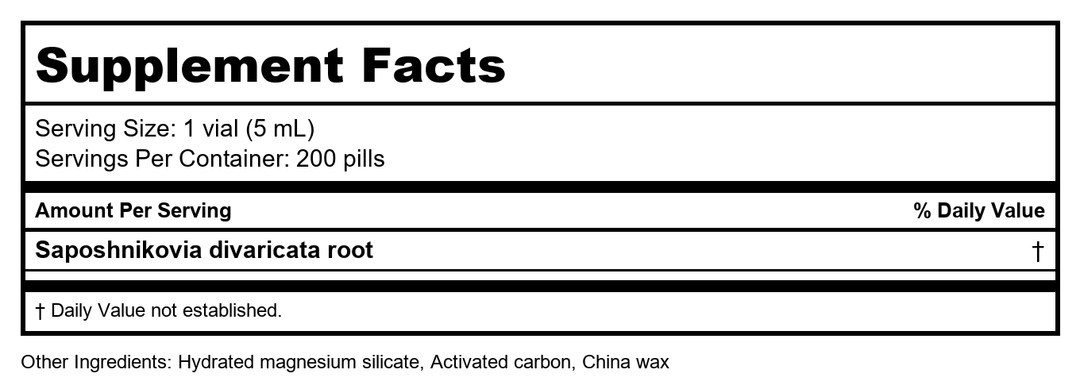 Plum Flower Fang Feng, Unsulfured by MayWay - Supplement Facts panel