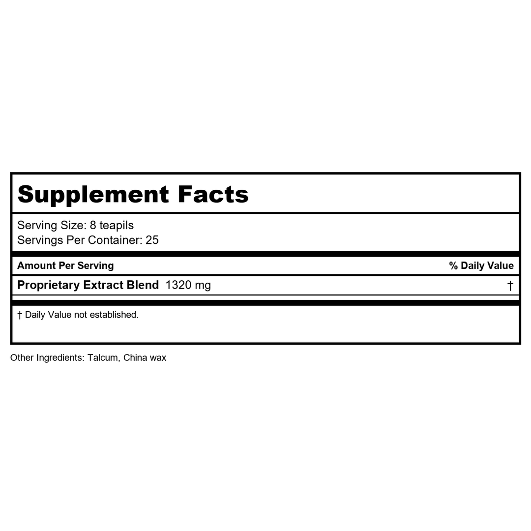 Plum Flower Yin Chai Hu  unsulfured by MayWay - Supplement Facts panel
