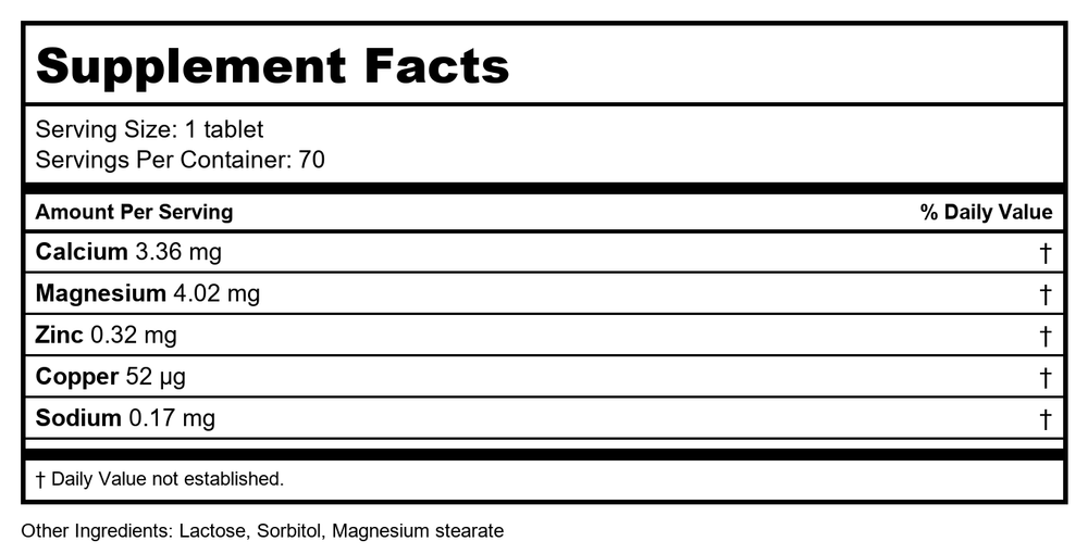 Activa Nutri Jet Lag - Supplement Facts panel