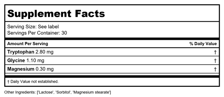 Activa Aquaporin 12 - Supplement Facts panel