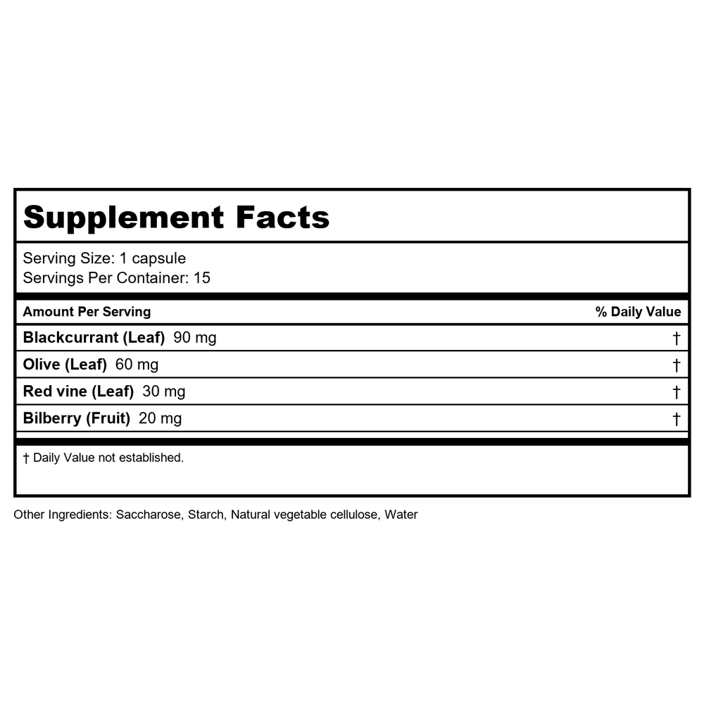 Activa Chrono Circulation - Supplement Facts panel