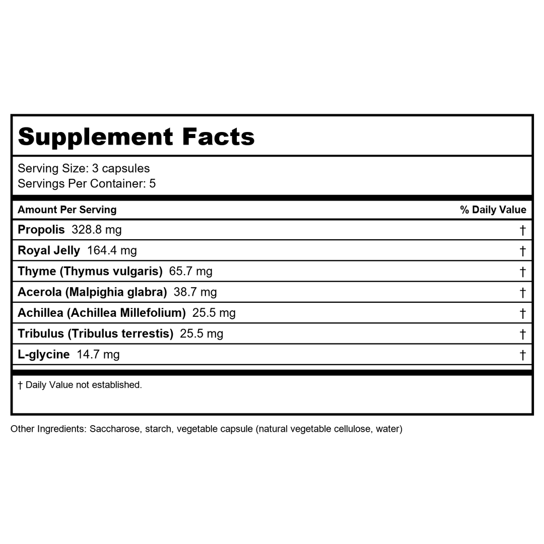 Activa Chrono HRPS - Supplement Facts panel