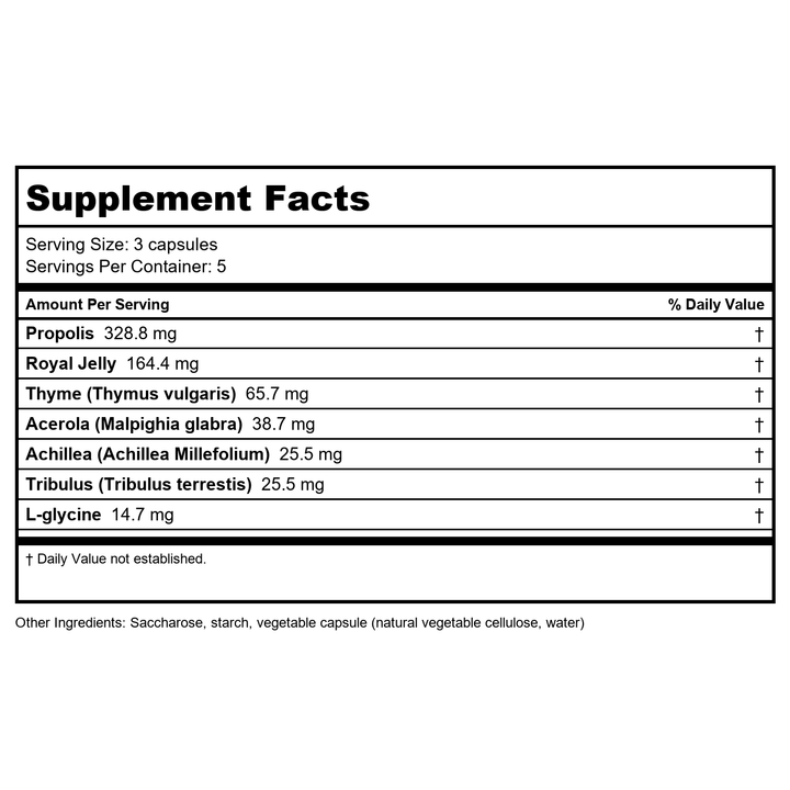 Activa Chrono HRPS - Supplement Facts panel