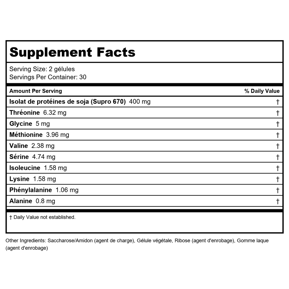 Activa Human Structure Proteatonic - Supplement Facts panel