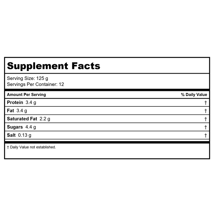 Activa Nutri 12 - Supplement Facts panel