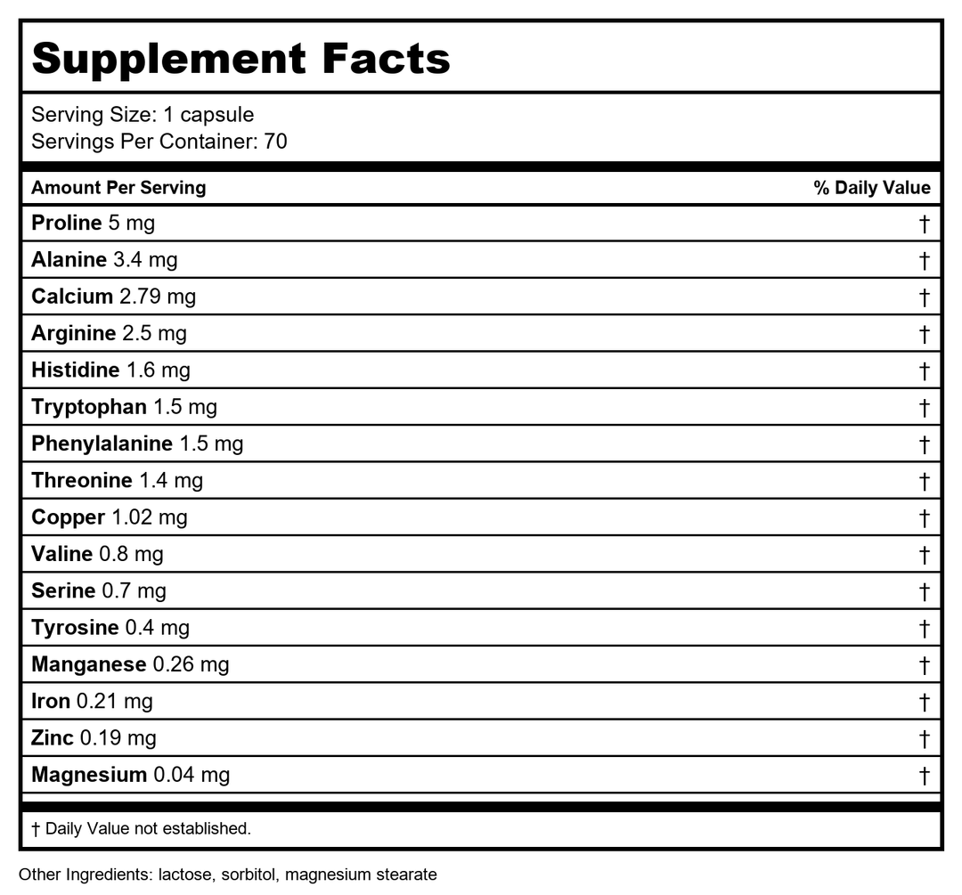Activa Nutri 22 - Supplement Facts panel