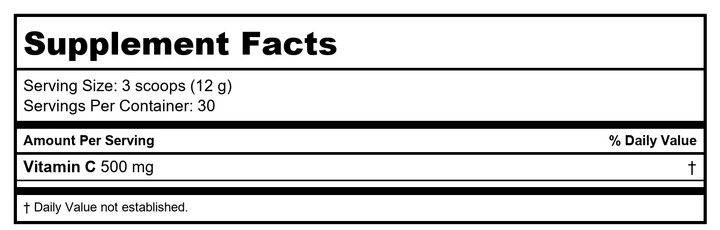 Activa Nutri 24 - Supplement Facts panel