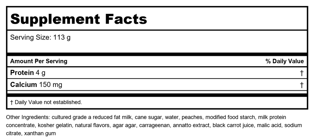 Activa Nutri 26 - Supplement Facts panel