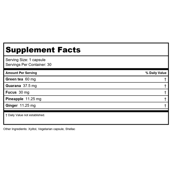 Activa Nutri 30 - Supplement Facts panel