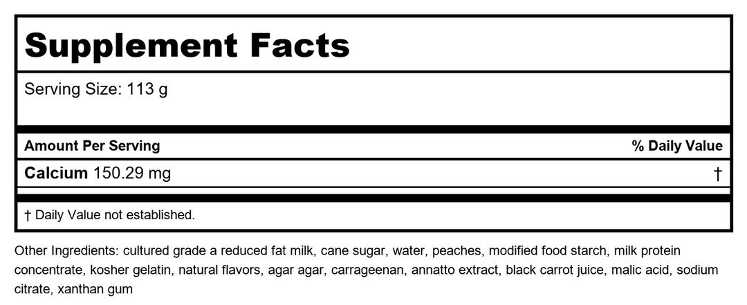 Activa Nutri 35 - Supplement Facts panel