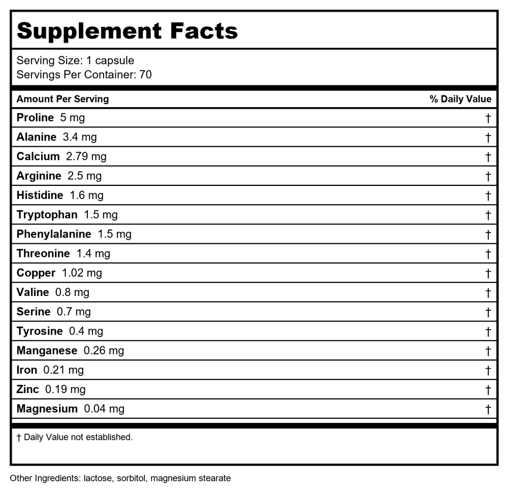 Activa Nutri 37 - Supplement Facts panel