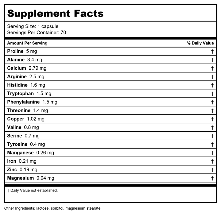 Activa Nutri 37 - Supplement Facts panel