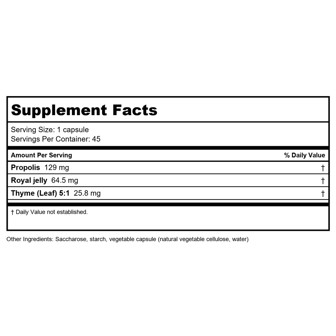 Activa Respiratory immunity Pack - Supplement Facts panel